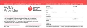 ACLS Certification AHA